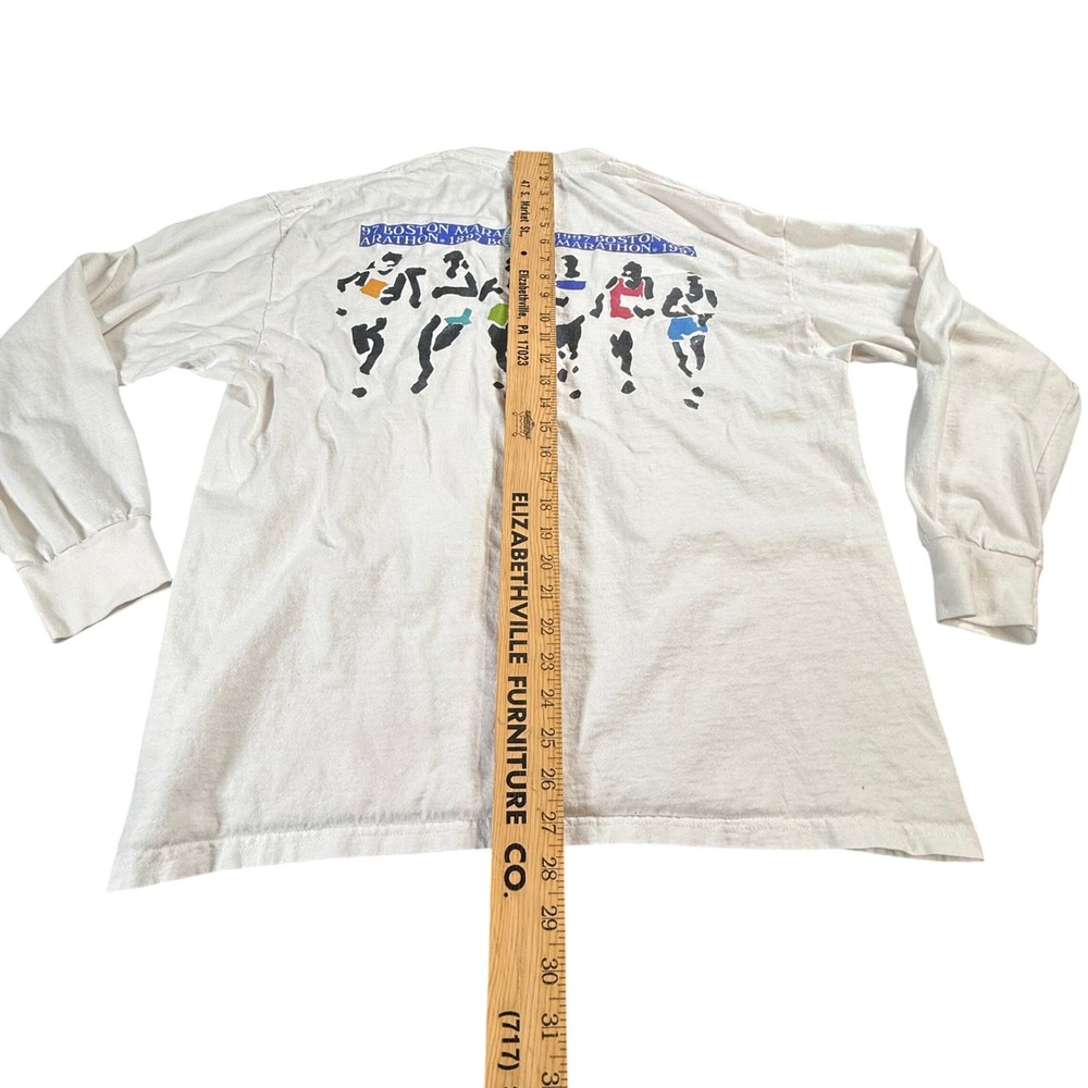 VTG‎ RARE 1997 Boston Marathon Lee Total Cotton Long Sleeve Shirt Made in USA - Picture 12 of 14